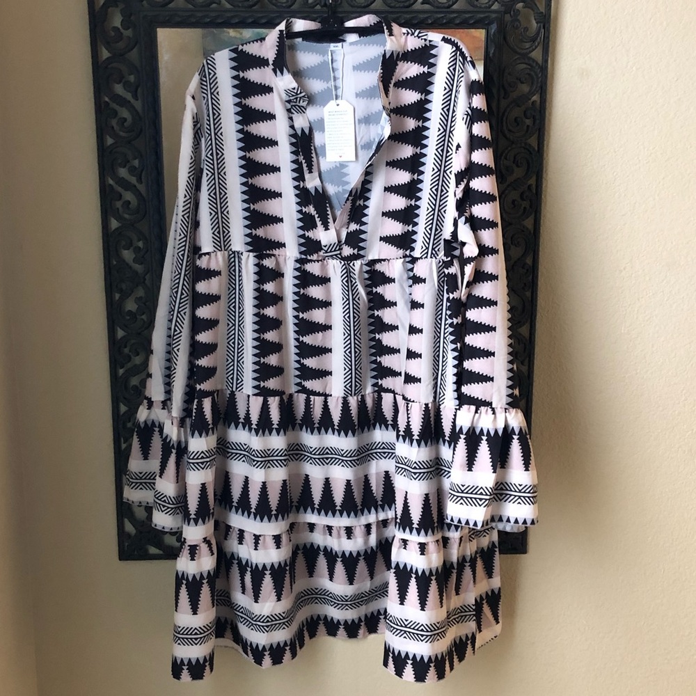 IKAT Print Summer Dress - Size XXL